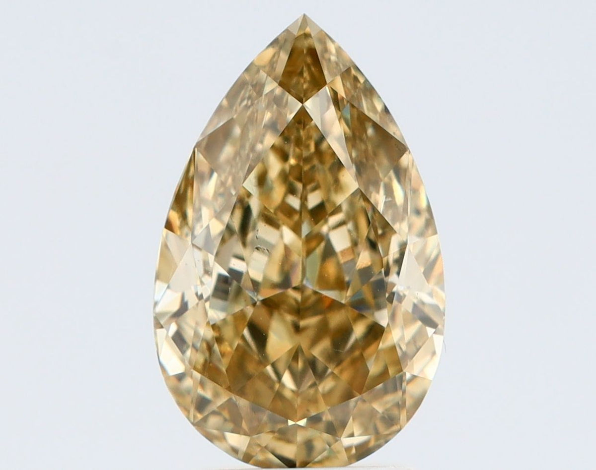 Pear Fancy Dark Gray Natural Diamond 2.58ct I1 loose diamond