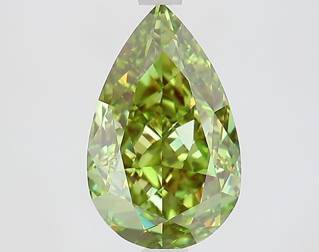 Pear Fancy Vivid Green Lab-grown Diamond 3ct VS1 loose diamond