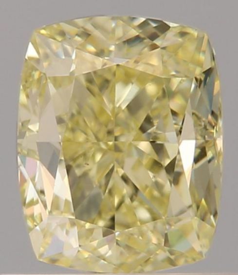 Cushion Fancy Light Yellow Natural Diamond 1ct VS2 loose diamond