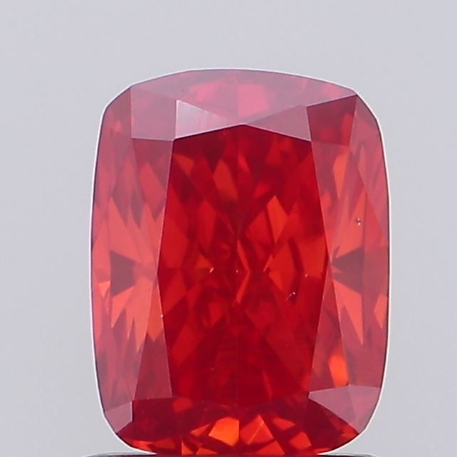 Cushion Fancy Vivid Pinkish Orange Lab-grown Diamond 1.18ct VS1 loose diamond