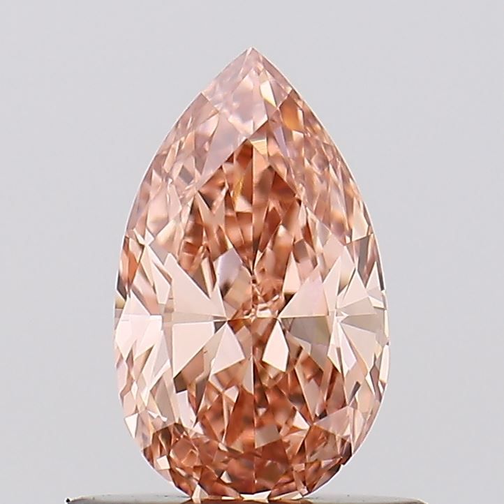 Pear Fancy Pinkish Brown Lab-grown Diamond 0.57ct VVS2 loose diamond