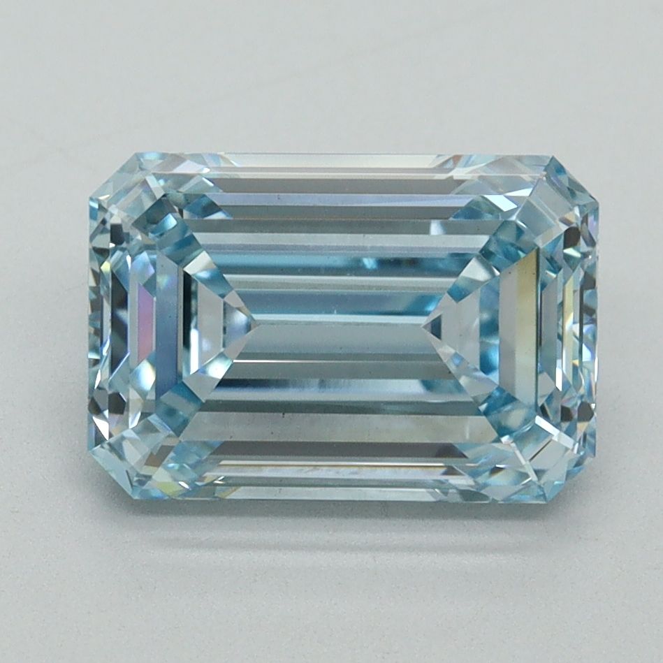 Emerald Fancy Intense Blue Lab-grown Diamond 2.92ct VS1 loose diamond
