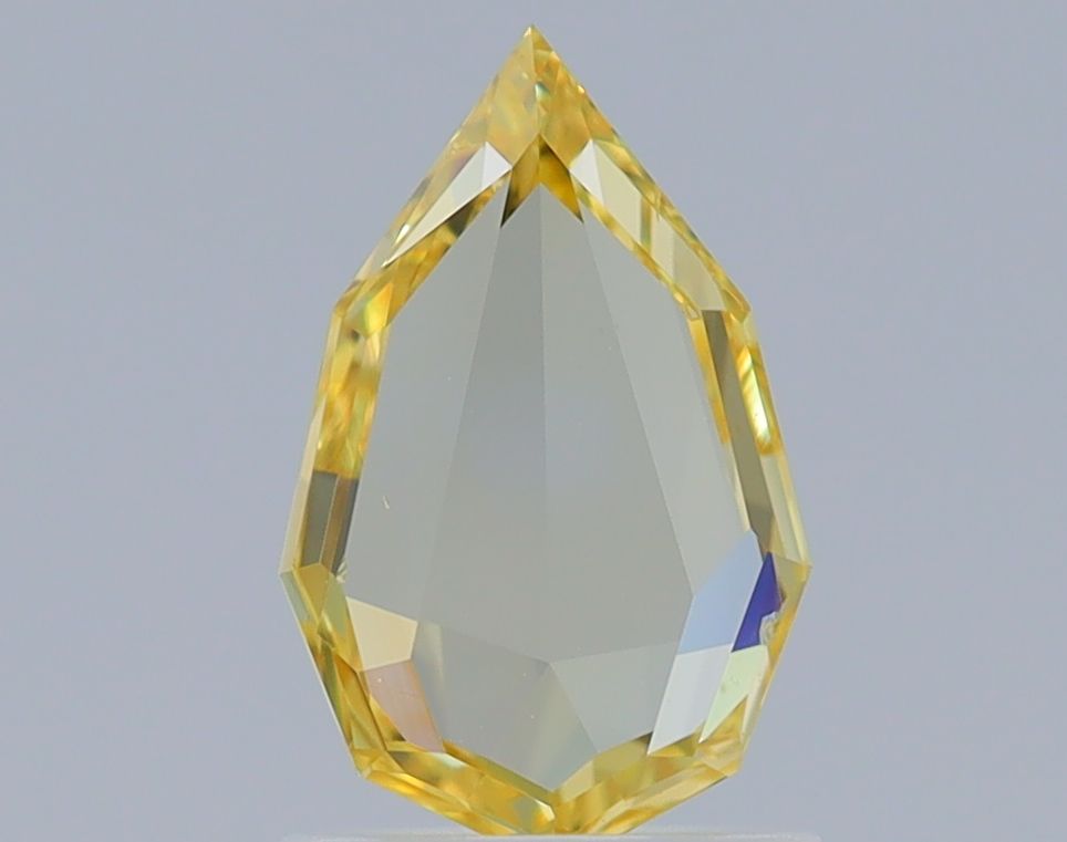 Pear Fancy Intense Yellow Natural Diamond 1ct VS2 loose diamond