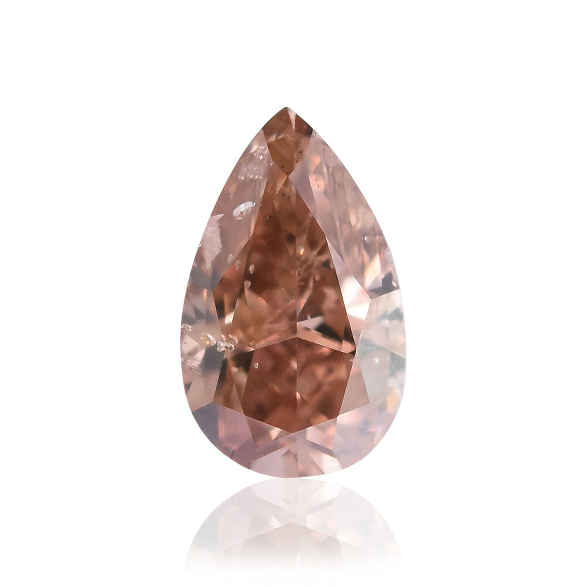 Pear Fancy Deep Orangey Pink Natural Diamond 0.27ct I1 loose diamond