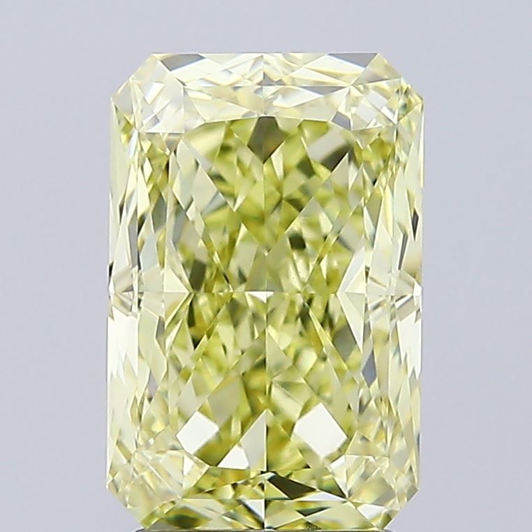Radiant Fancy Yellow Lab-grown Diamond 3.05ct VVS2 loose diamond