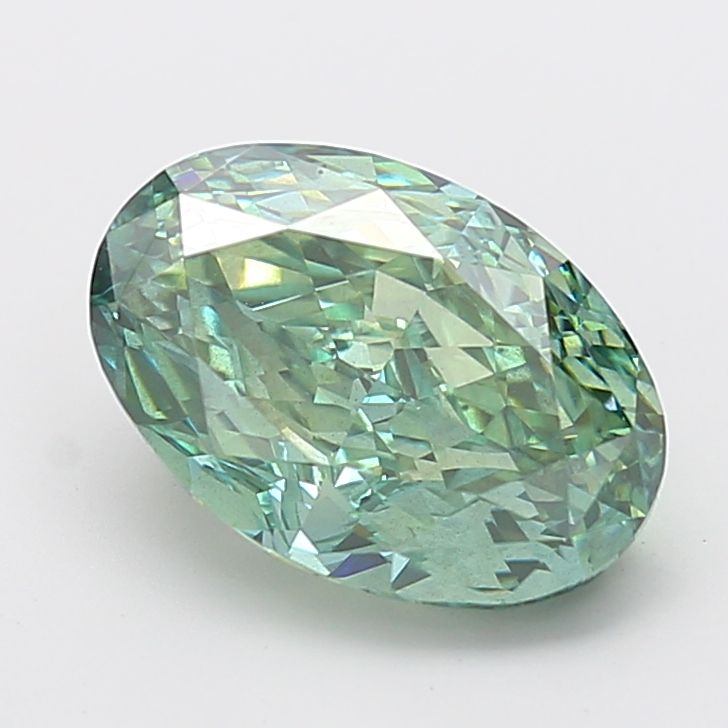 Oval Fancy Vivid Green Lab-grown Diamond 5.05ct VS2 loose diamond