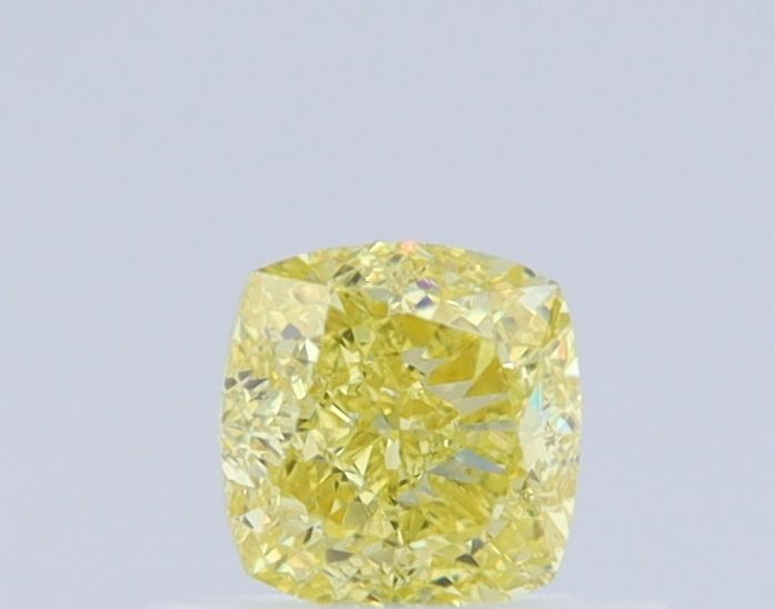 Cushion Fancy Intense Yellow Natural Diamond 0.5ct VS2 loose diamond