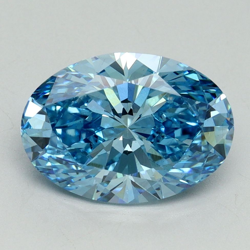 Oval Fancy Vivid Blue Lab-grown Diamond 3.11ct SI1 loose diamond