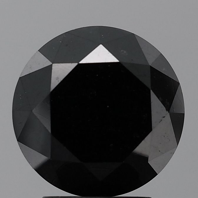 Round Black Natural Diamond 6ct VVS1 loose diamond