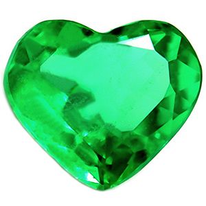 Heart Green Emerald 1.6ct loose gemstone