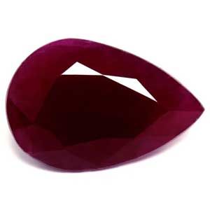 Pear Red Ruby 3.22ct loose gemstone