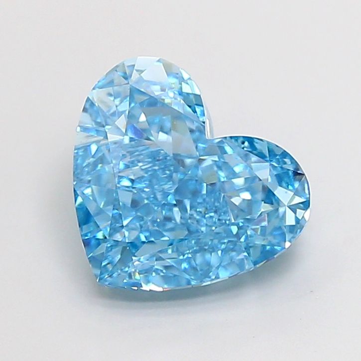 Heart Fancy Vivid Blue Lab-grown Diamond 3.3ct VVS2 loose diamond