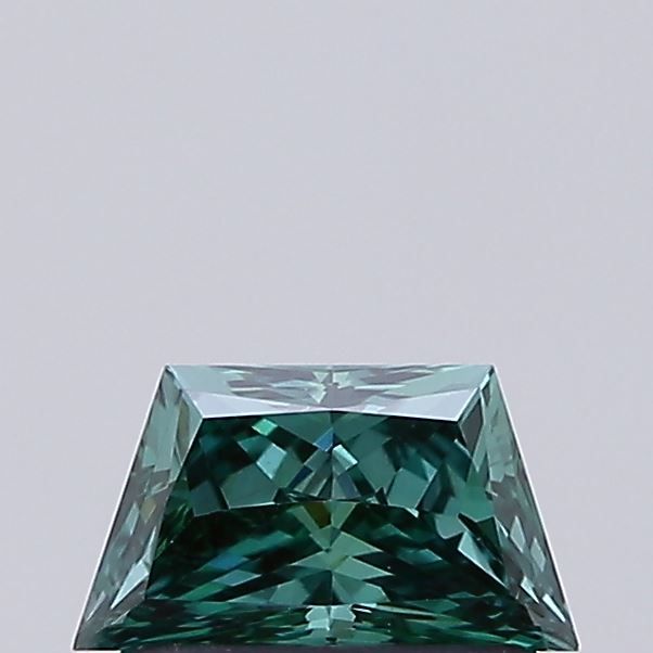 Trapezoid Fancy Vivid Green Lab-grown Diamond 0.63ct VS1 loose diamond
