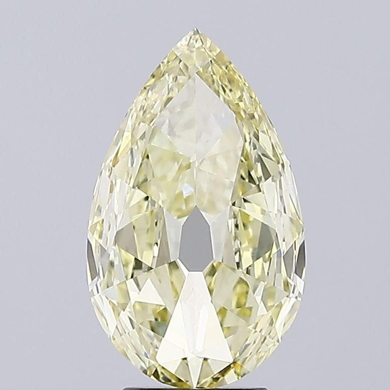European Cut Fancy Light Yellow Lab-grown Diamond 3.11ct VVS2 loose diamond