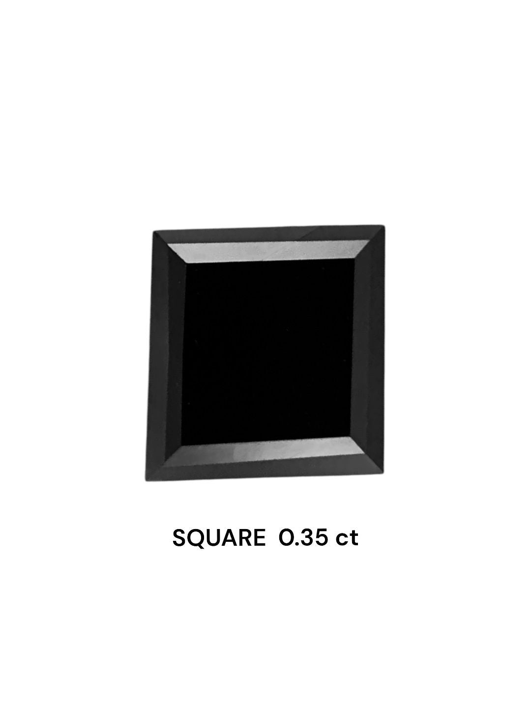 Square Fancy Black Natural Diamond 0.35ct VVS2 loose diamond