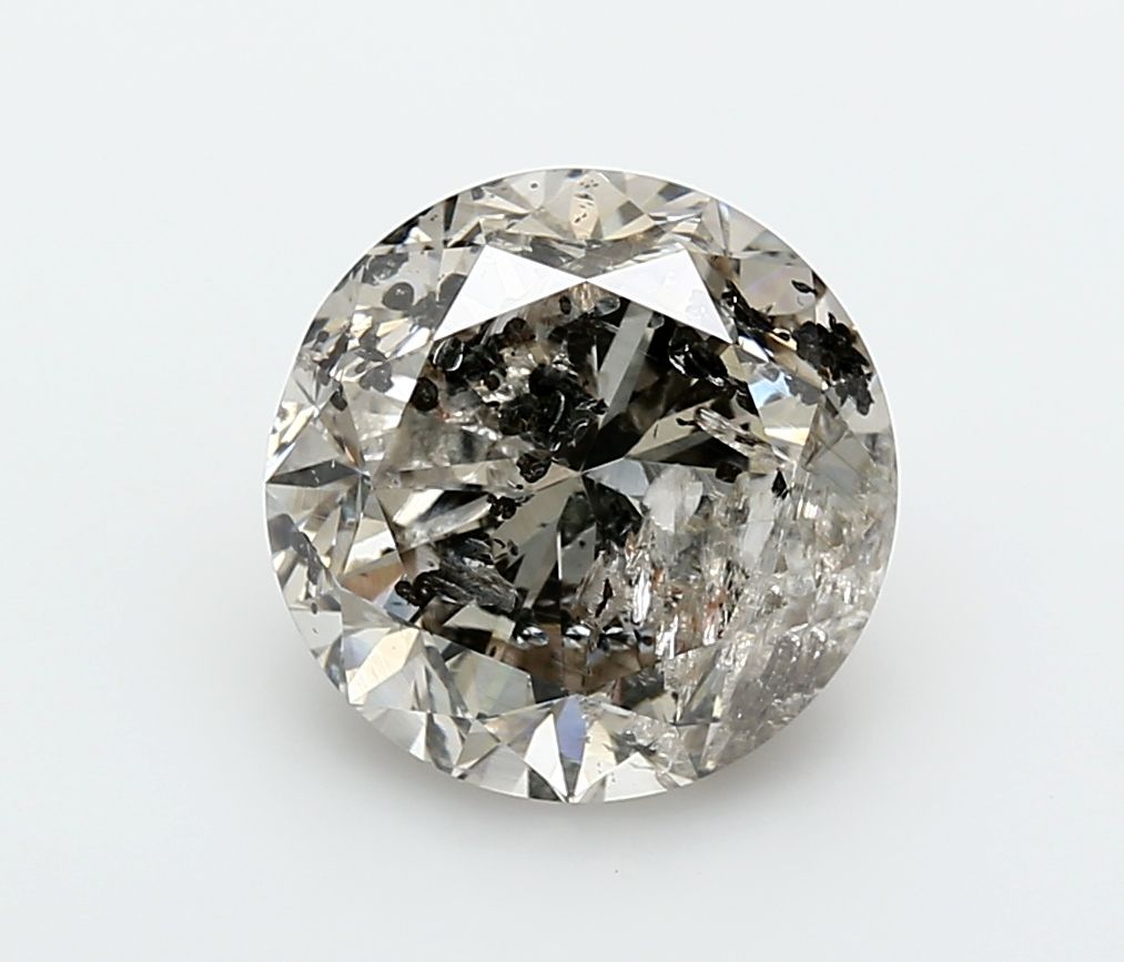 Round Fancy Gray Natural Diamond 5.13ct I3 loose diamond