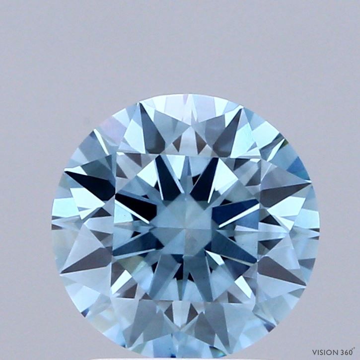 Round Fancy Vivid Blue Lab-grown Diamond 2.07ct VS1 loose diamond