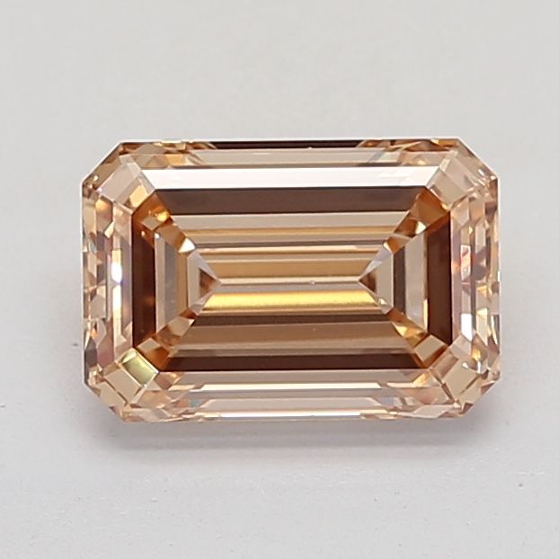 Emerald Champagne Lab-grown Diamond 3.26ct VS1 loose diamond