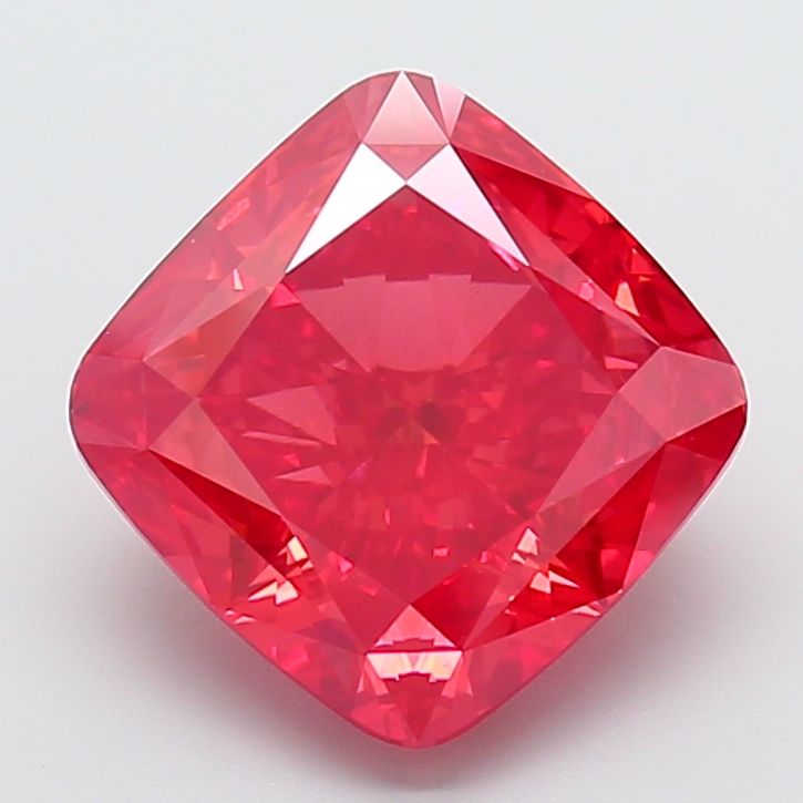 Cushion Fancy Vivid Red Lab-grown Diamond 7.02ct VS1 loose diamond