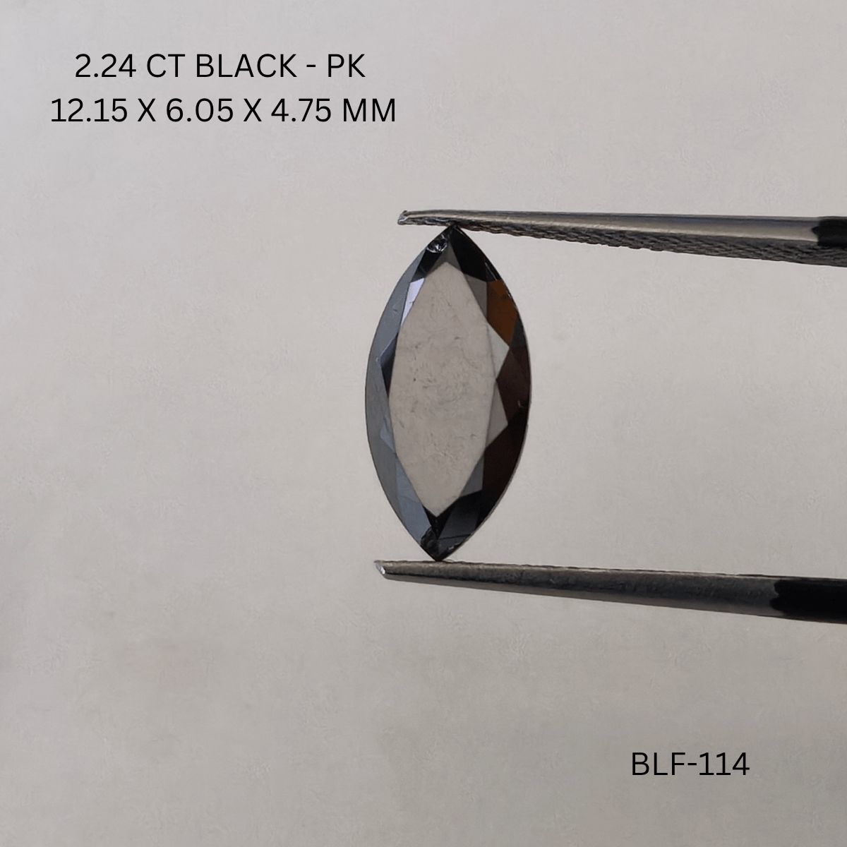 Marquise Black Natural Diamond 2.24ct I1 loose diamond