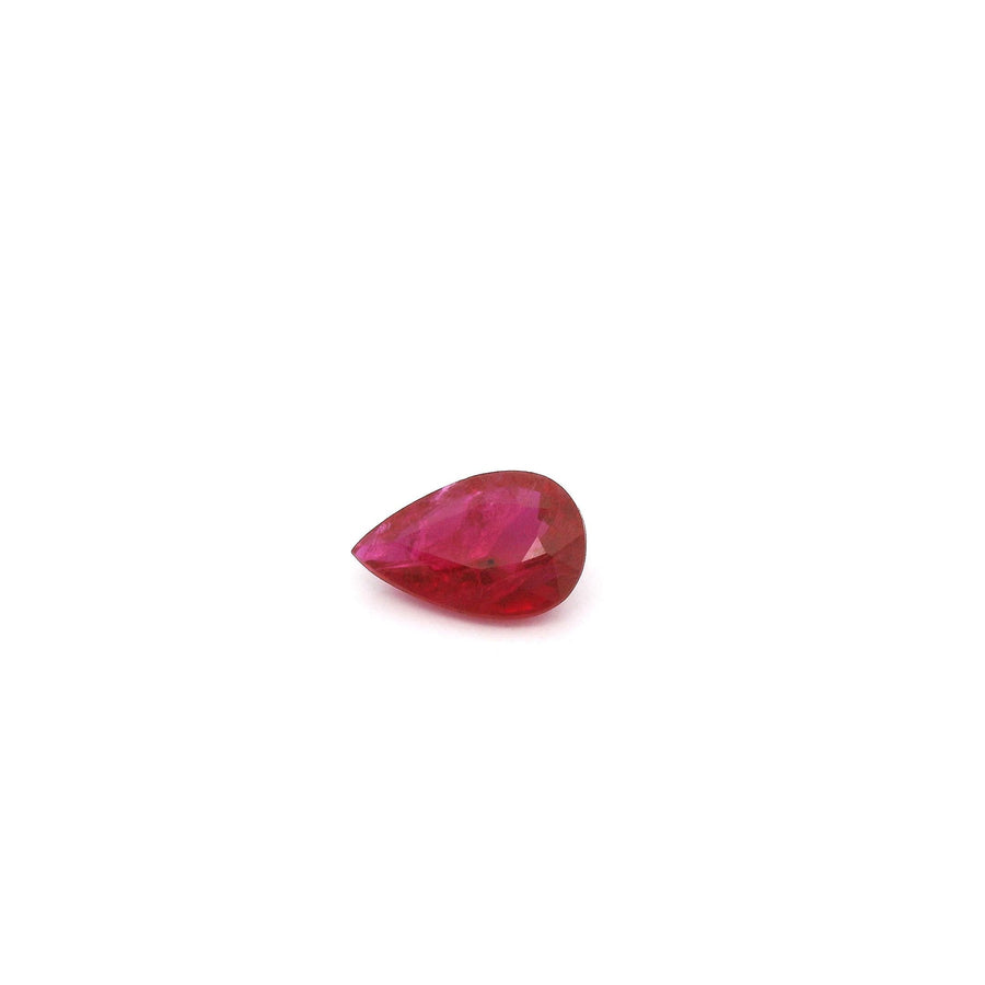 Pear Red Ruby 0.45ct loose gemstone