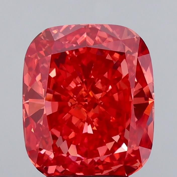 Cushion Fancy Vivid Pink Orange Lab-grown Diamond 3.52ct VS1 loose diamond