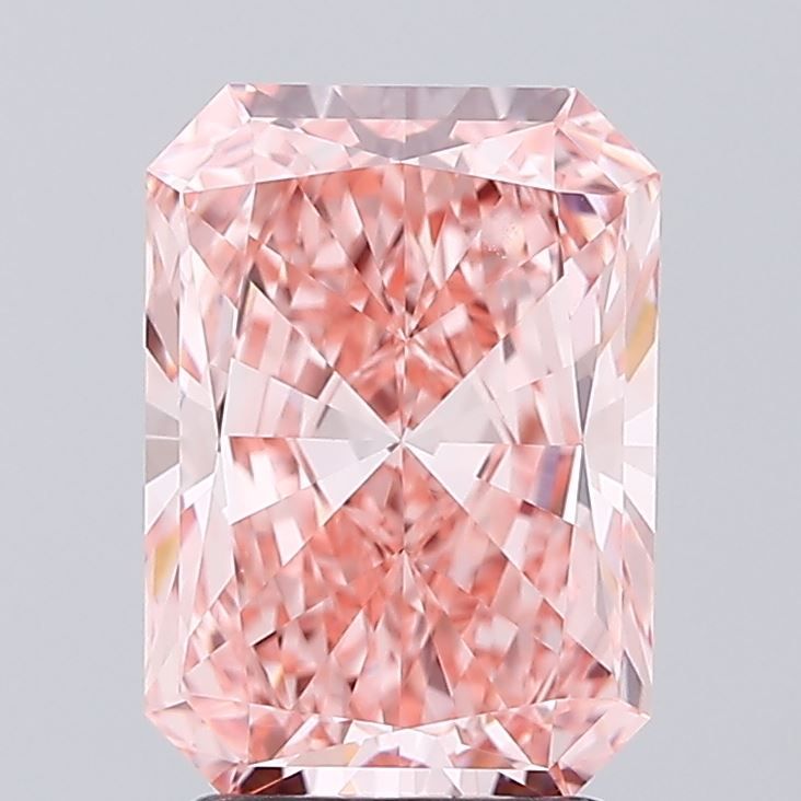 Radiant Fancy Vivid Pink Lab-grown Diamond 2.59ct VS1 loose diamond