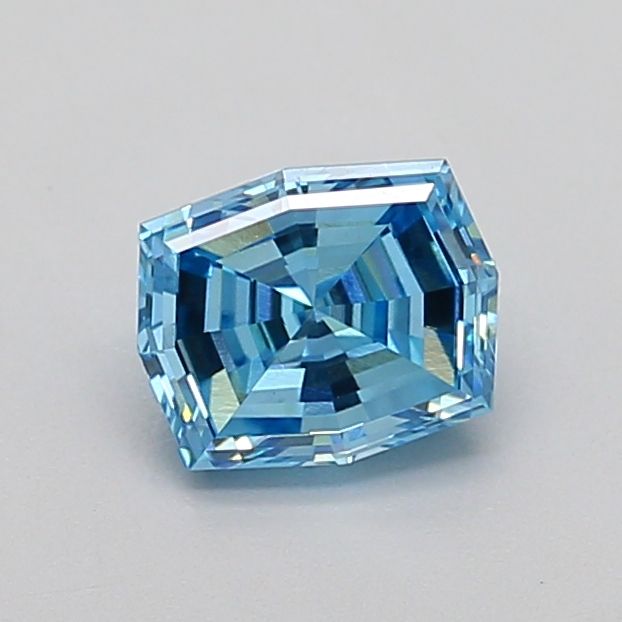 Octagonal Fancy Vivid Blue Lab-grown Diamond 0.85ct VVS2 loose diamond