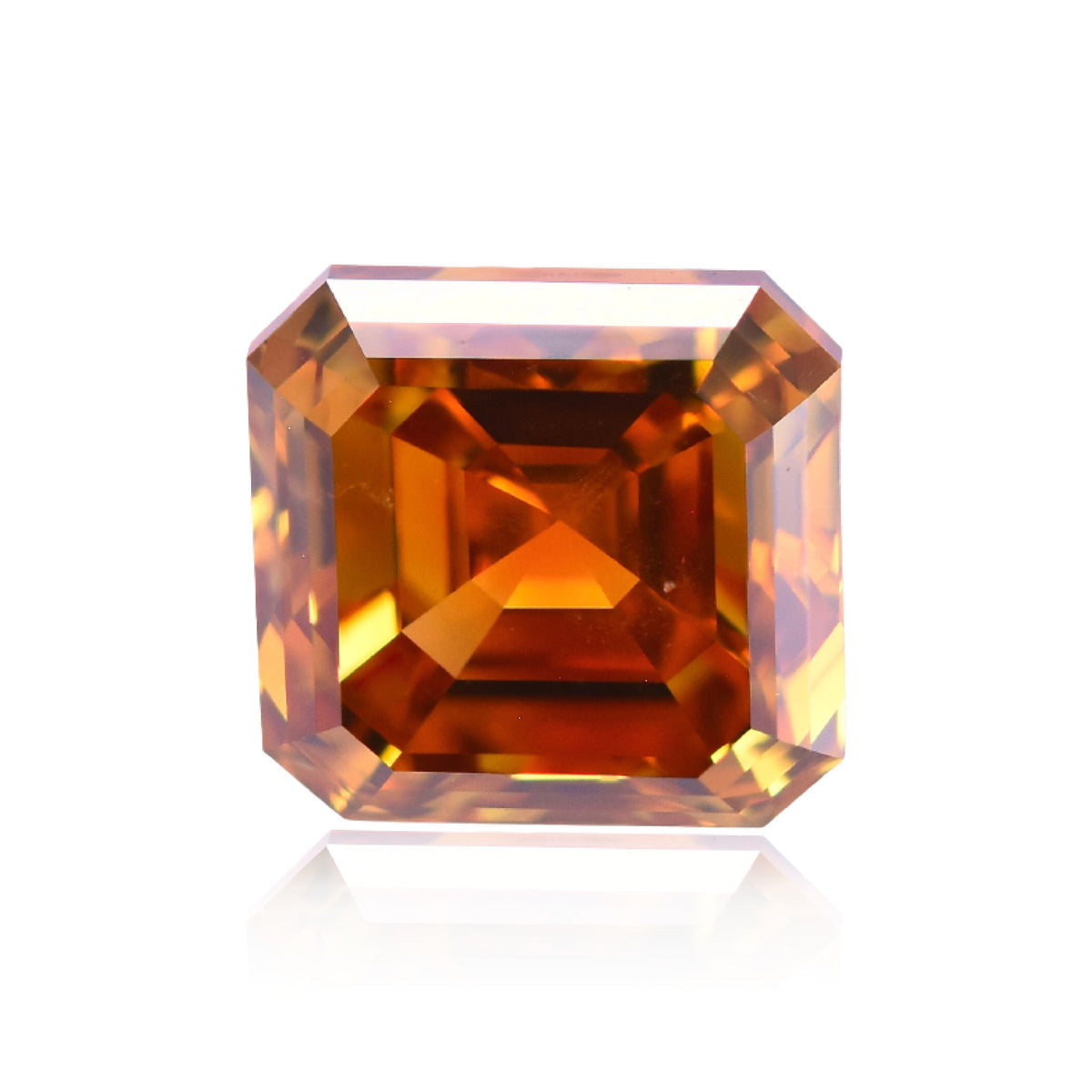 Asscher Fancy Deep Brownish Orangey Yellow Natural Diamond 1.72ct I1 loose diamond