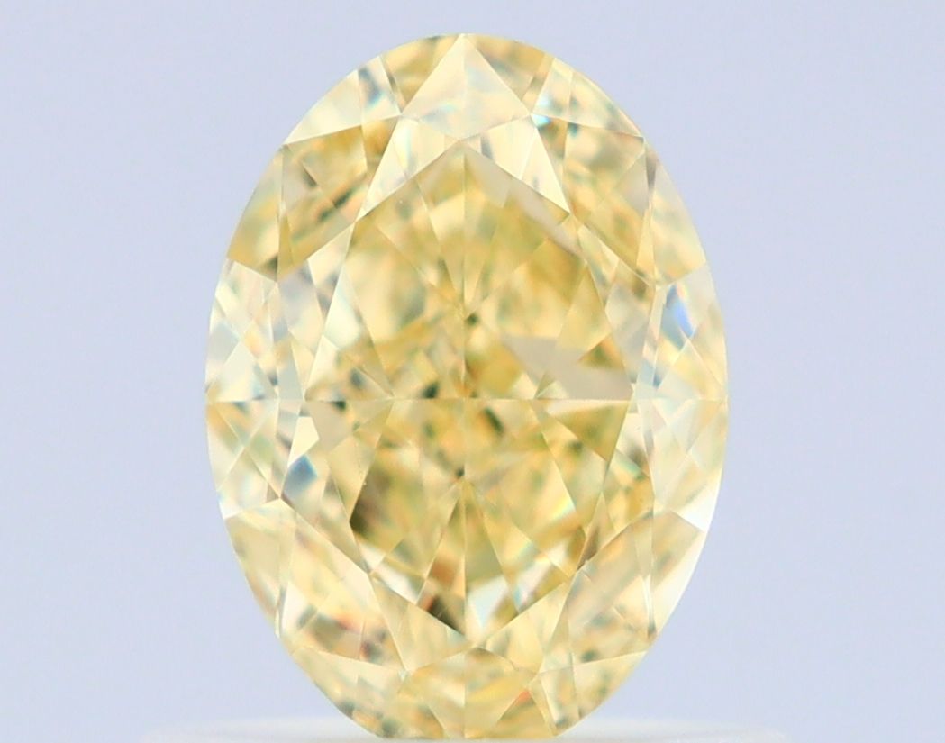 Oval Fancy Yellow Natural Diamond 0.76ct VS2 loose diamond