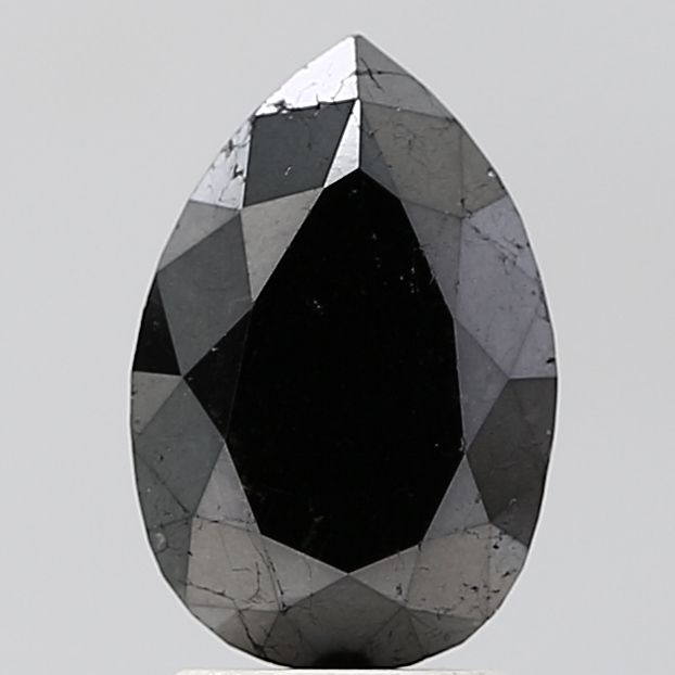Pear Black Natural Diamond 2.34ct VS2 loose diamond