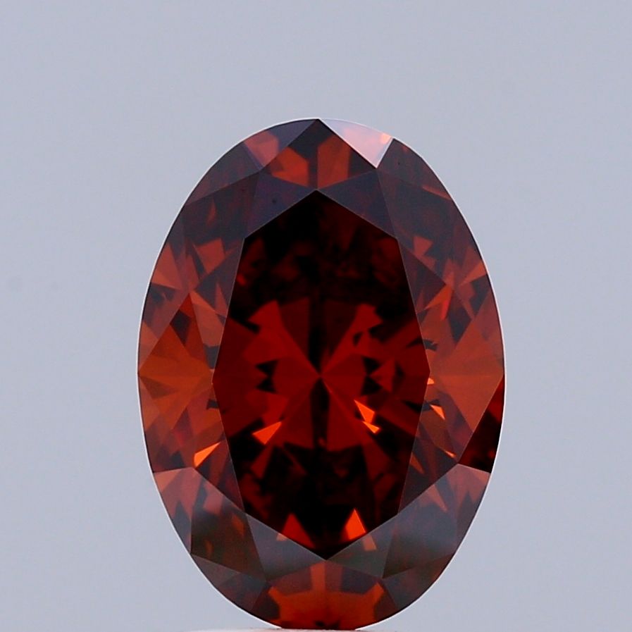 Oval Fancy Deep Orange Lab-grown Diamond 1.57ct VS1 loose diamond
