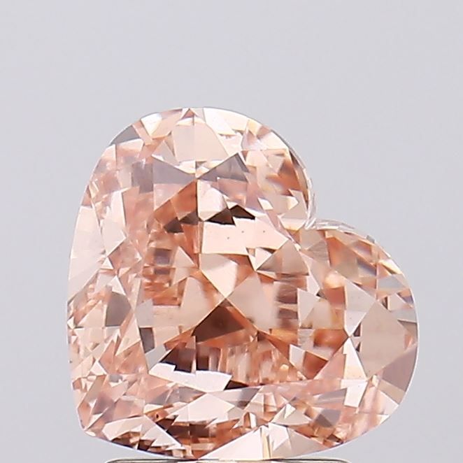 Heart Fancy Brown Lab-grown Diamond 2.7ct VS1 loose diamond