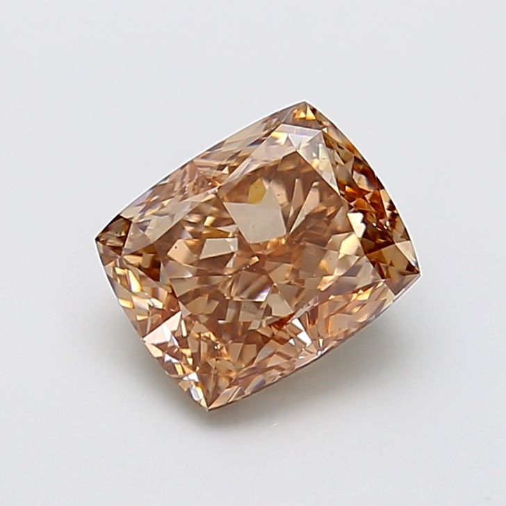 Cushion Fancy Light Brown Lab-grown Diamond 3.15ct VS2 loose diamond