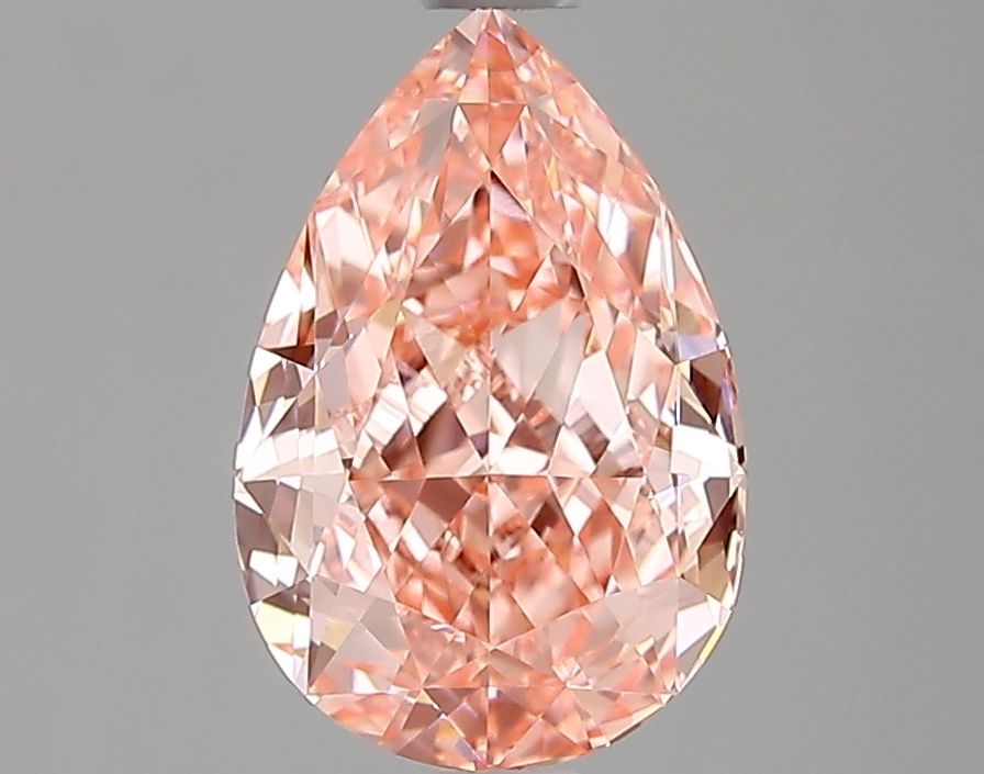 Pear Fancy Vivid Pink Lab-grown Diamond 1.55ct VVS2 loose diamond
