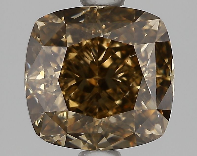 Cushion Fancy Dark Yellowish Brown Natural Diamond 2.01ct SI1 loose diamond