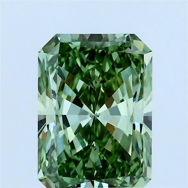 Radiant Fancy Vivid Green Lab-grown Diamond 1.54ct VS1 loose diamond