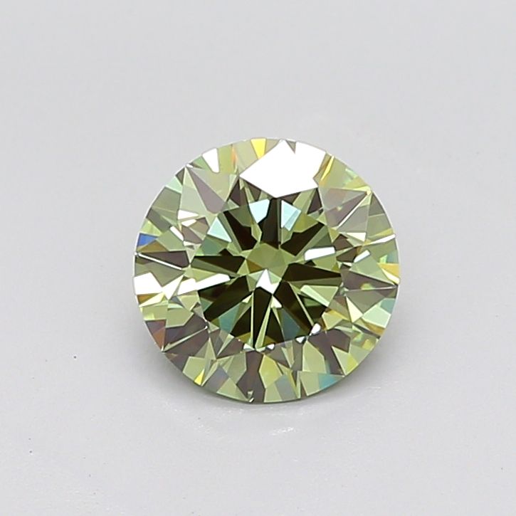 Round Fancy Vivid Green Lab-grown Diamond 2.01ct VS1 loose diamond