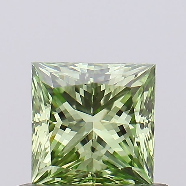 Princess Fancy Vivid Green Lab-grown Diamond 0.5ct VS1 loose diamond