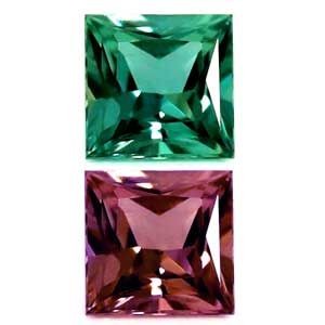 Square Green Alexandrite 0.06ct loose gemstone