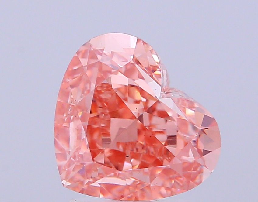 Heart Fancy Pinkish Brown Lab-grown Diamond 3.5ct VS2 loose diamond