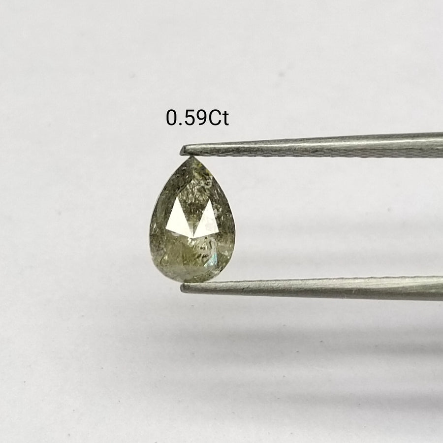 Pear Salt And Pepper Natural Diamond 0.58ct I3 loose diamond