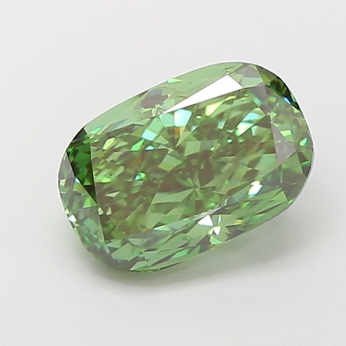 Cushion Fancy Vivid Green Lab-grown Diamond 2.52ct VS2 loose diamond
