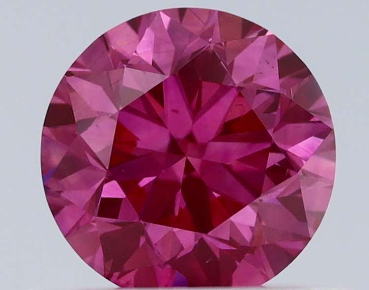 Round Fancy Vivid Purplish Pink Natural Diamond 0.37ct VS1 loose diamond