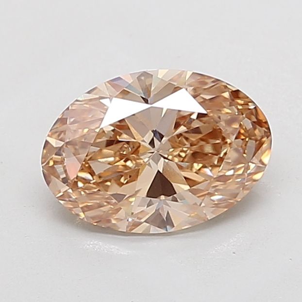 Oval Champagne Lab-grown Diamond 2.51ct VS1 loose diamond