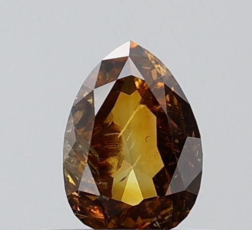 Pear Fancy Greenish Brown Natural Diamond 0.61ct I1 loose diamond