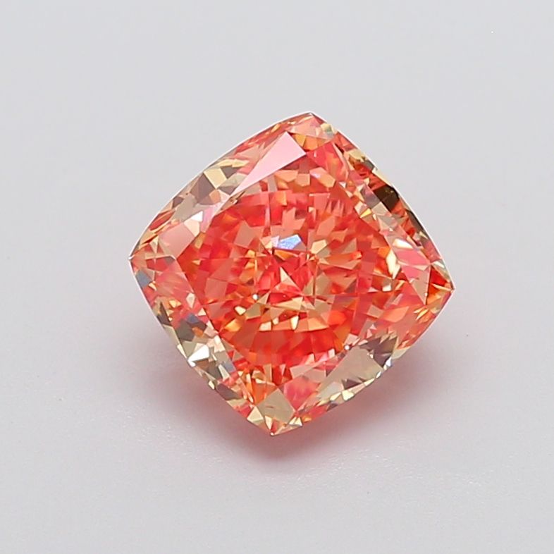 Cushion Fancy Yellowish Orange Lab-grown Diamond 3.56ct VS1 loose diamond