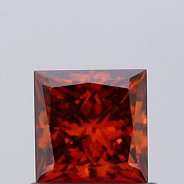 Princess Fancy Vivid Orange Lab-grown Diamond 0.68ct VS2 loose diamond