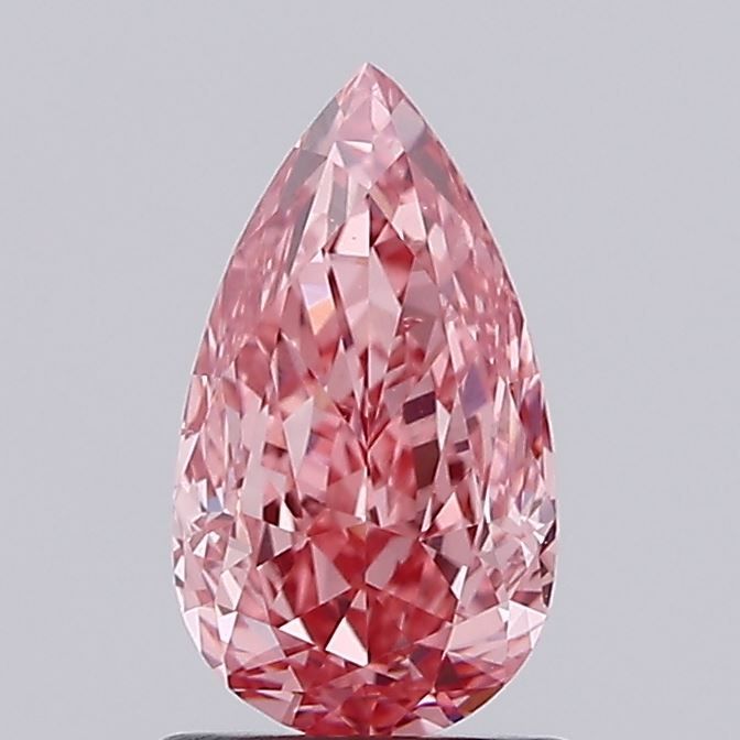Pear Fancy Vivid Pink Lab-grown Diamond 1.52ct VS2 loose diamond