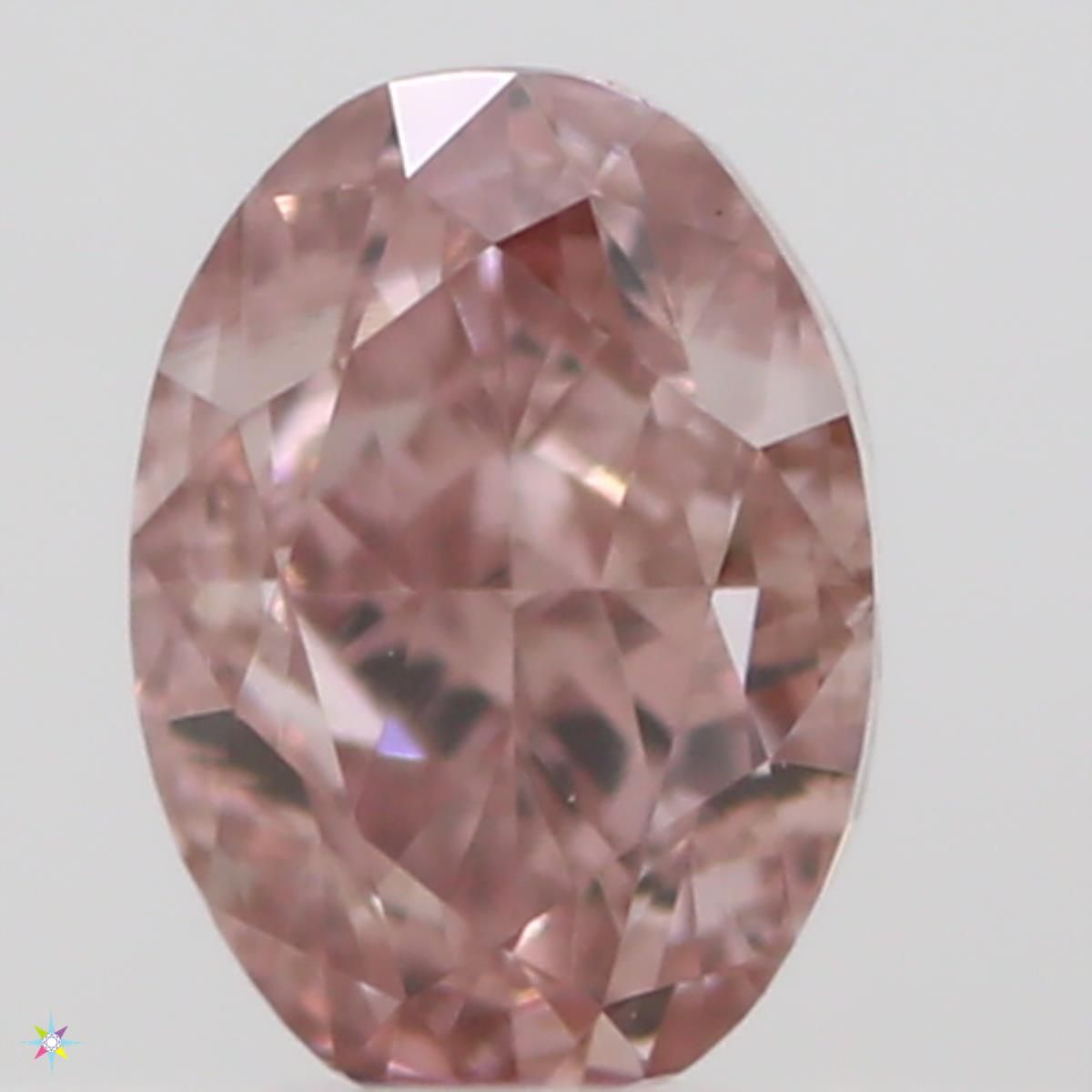 Oval Fancy Orangey Pink Natural Diamond 0.19ct VS2 loose diamond